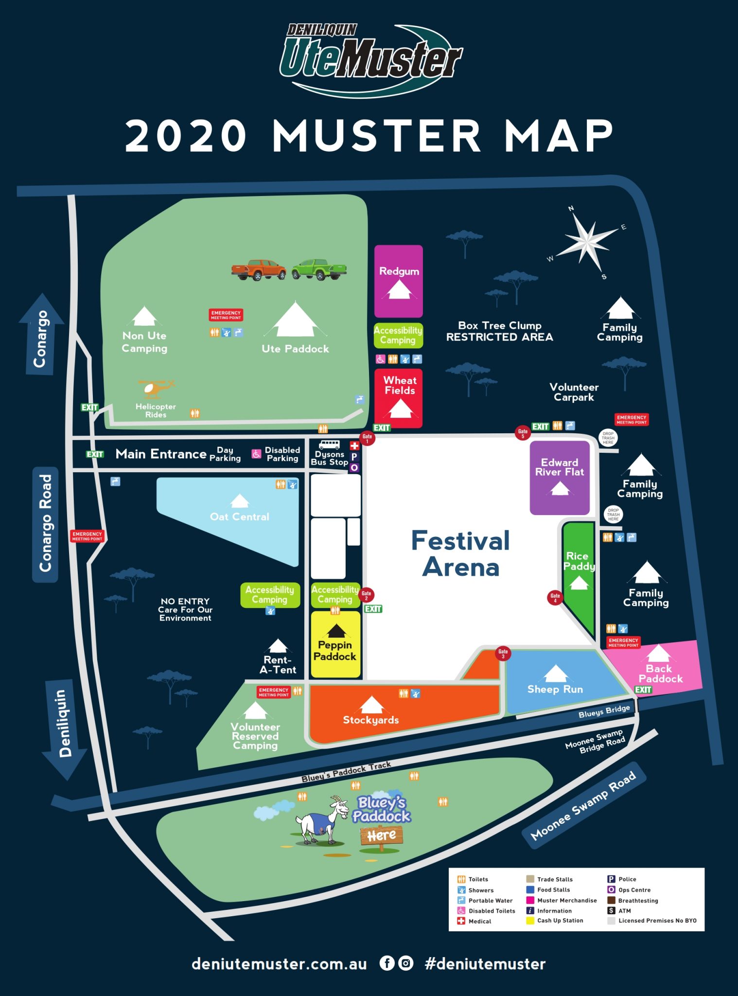 Site Map - Deni Ute Muster