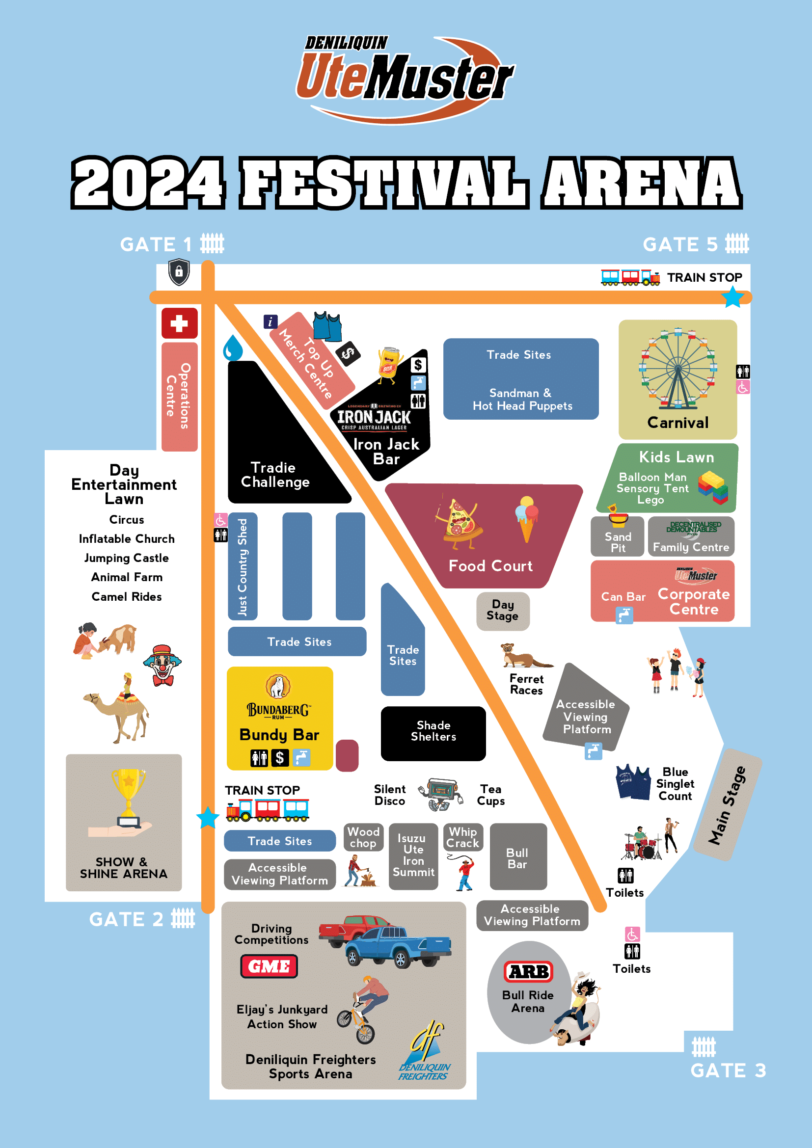 Den Ute Muster Map 2024 A4 Festival Arena